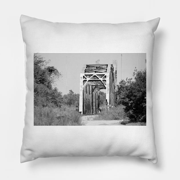 Old Railroad Bridge Pillow by Cynthia48