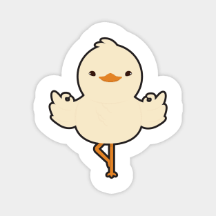 Duck at Yoga Stretching exercises in standing Magnet