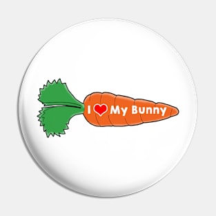 I Love My Bunny Pin