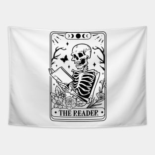 The Skeleton Reader Tarot Card Tapestry