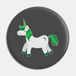 Unicorn st Patrick's day design Pin