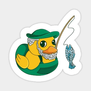 Fishing Rubber Duck Cartoon a Fishing Rubber Duck in Cartoon Style Fishing Magnet