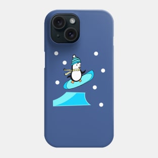 Penguin Freestyle Snowboarder Phone Case