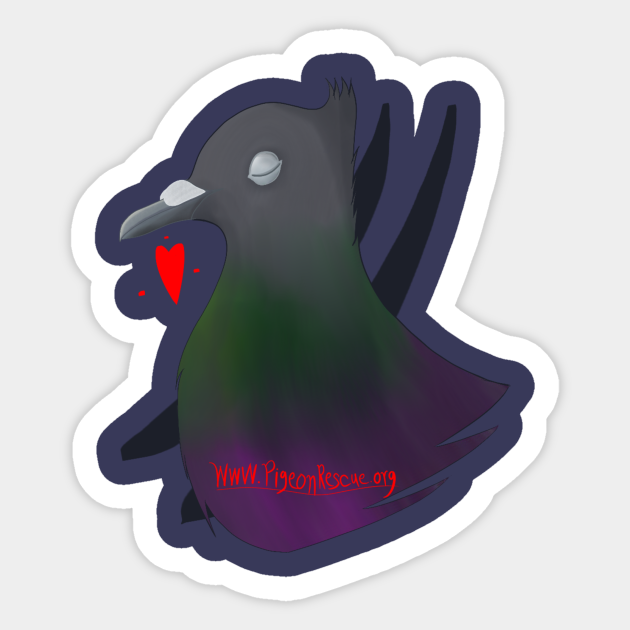 Pigeon Love by Cameron Gray - Pigeon - Sticker