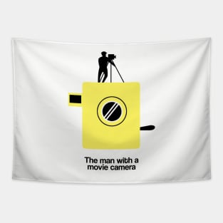 The Man with a Movie Camera Russian Minimal Movie Fan Art Dziga Vertov Tapestry