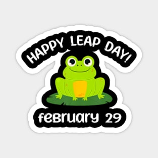 Happy Leap Day Year 2024 February 29th Funny Frog lovers Magnet