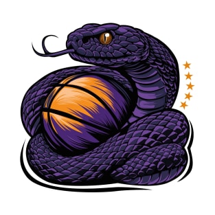 Purple and gold snake mamba, five championships, player legends T-Shirt