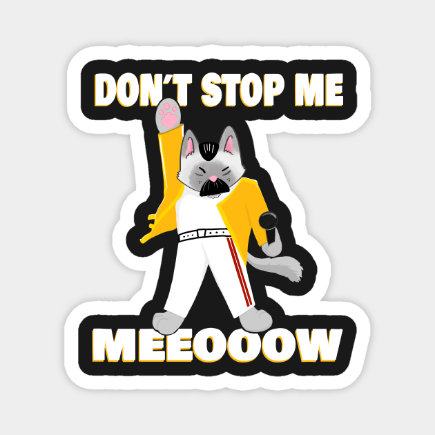 Freddie Meowcury Freddy Mercury as a Cat Magnet by SusanaDesigns