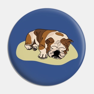 Hand drawn puppy sleeping Pin