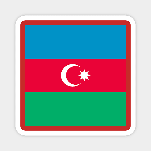 Azerbaijan Flag Magnet by flag for all