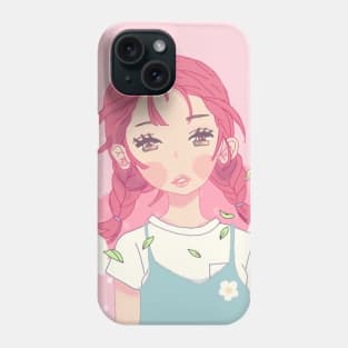 Kawaii Anime Pink Hair Girl Phone Case