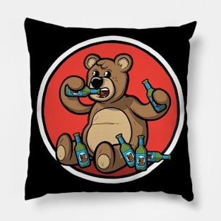 Beer Bottle Bear Pillow