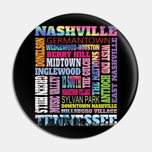 Fun Nashville Tennessee Music City Pride Neighborhoods Pin