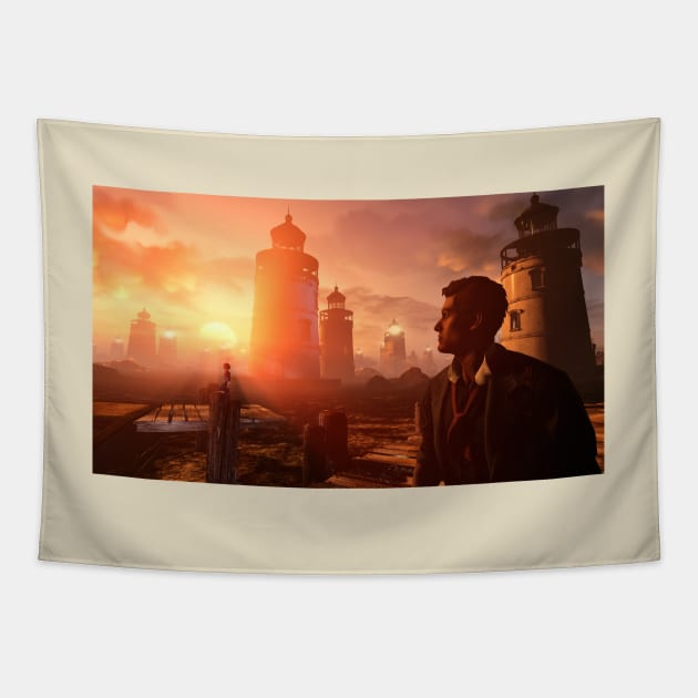 Booker Dewitt End game - Bioshock Infinite Tapestry by gruntcooker