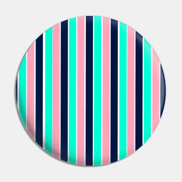 Pink, Navy, Mint Contrasting Stripes Pin by DanielleGensler