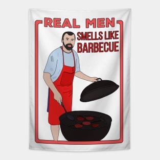 Real Men Smells Like Barbecue Tapestry