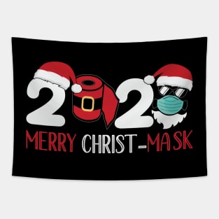 Merry Christ-Mask 2020 Quarantine Christmas Santa Face Mask Tapestry