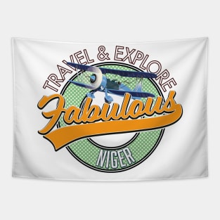 travel explore fabulous Niger logo Tapestry