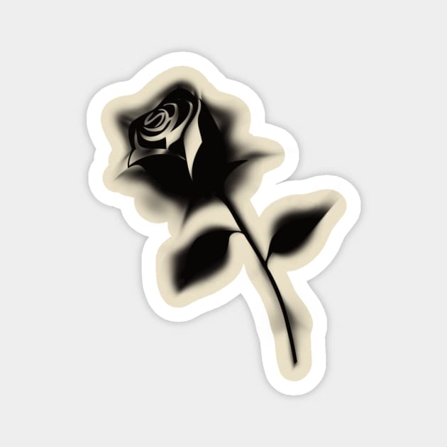 black rose Magnet by SpassmitShirts