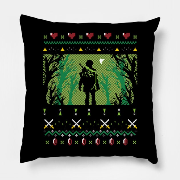 Ugly Sweater Hero Pillow by DANDINGEROZZ