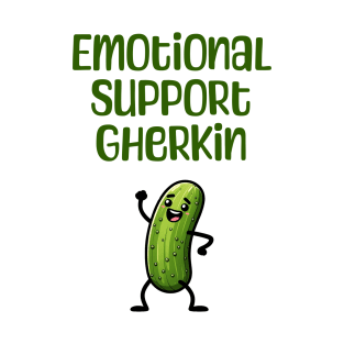 Emotional Support Gherkin, fun enthusiastic small pickle that cheers you on T-Shirt