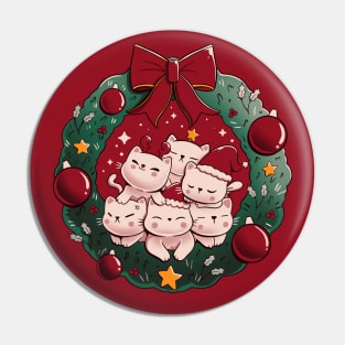 Kitty Garland Cat Christmas by Tobe Fonseca Pin