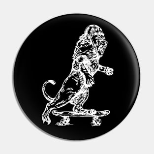 SEEMBO Lion Skater Skateboarding Skate Skateboard Skateboarder Pin