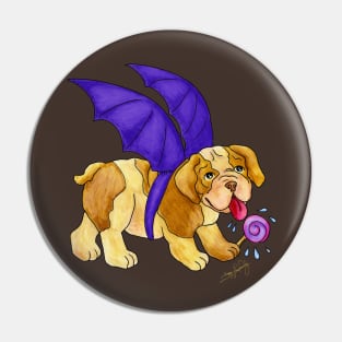 Sweet Halloween Bulldog Bat Pin