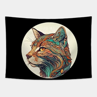 Vintage Lady Cat Boho - Cat Hippy Lover Tapestry