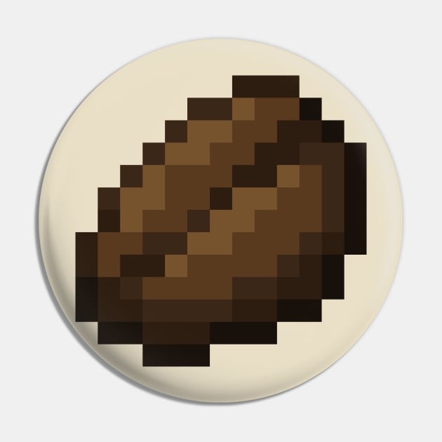 Pixel Coffee Bean Pin by cometkins