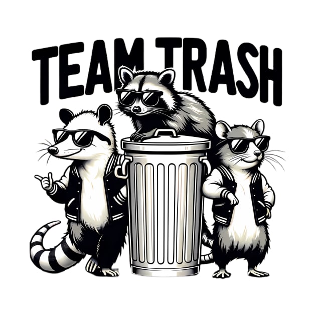 Funny Opossum Meme, Team Trash, Cute Raccoon, Rat by ThatVibe