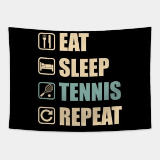 Eat Sleep Tennis Repeat - Funny Tennis Lovers Gift Tapestry