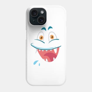 laughing face of blue monster Phone Case