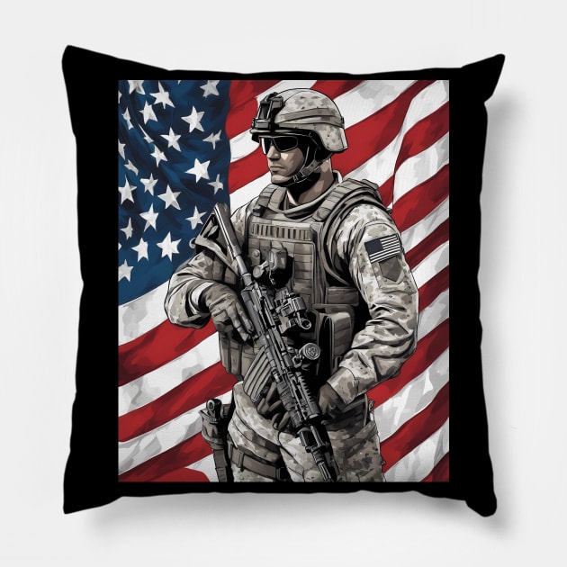 Marine Corps Pillow by animegirlnft