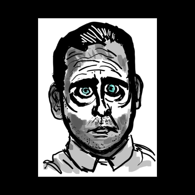 Deranged michael scott by Idrawfaces