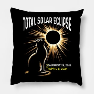 Solar Eclipse 2024 Shirt Total Eclipse April 8th 2024 Cat Pillow