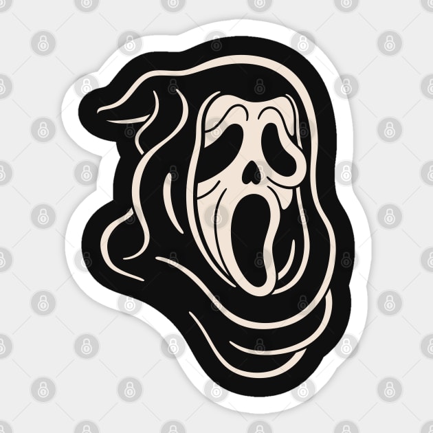 Scream Ghostface Girly Sticker. 