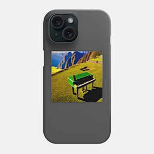 A Green Piano On The Hills Of Machu Picchu Phone Case