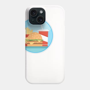 Fast food in flat style Phone Case