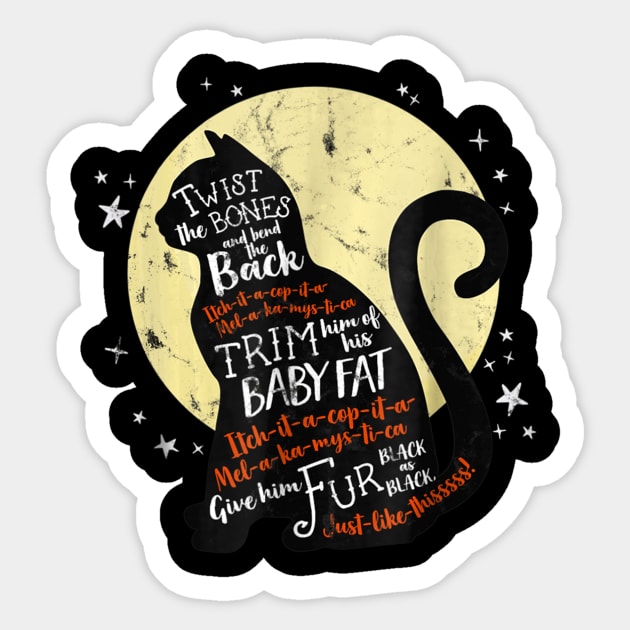 Thackery Binx Cat T-Shirt Halloween Black Cat Quote Spell Thackery Binx Cat T-Shirt Halloween Black Cat Quote Spell