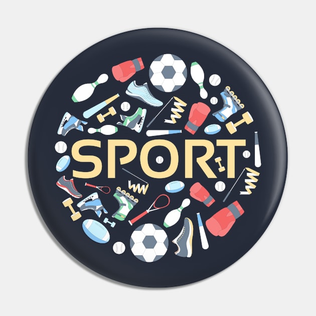 Sport Concept Pin by Mako Design 