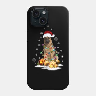 German Shepherd Christmas Light Dog Lovers Funny Gifts Phone Case