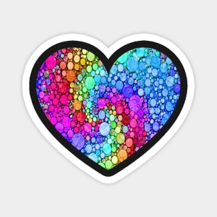 Colorful Polka Dot Heart International Dot Day Magnet