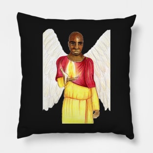 Archangel Uriel the Guiding Light- Light Purple Pillow