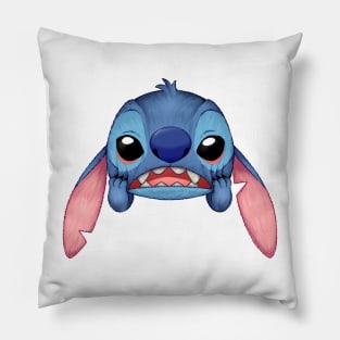 lilo and stitch funny cute stitch frustation Pillow