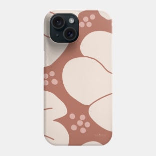 Wildflower Leaves Macro on Medium Brown Phone Case