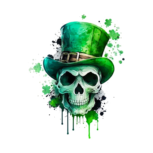 St Patrick's Day Skull, Ireland, Irish, Lucky, Irish Pride, Saint Patrick's by PorcupineTees