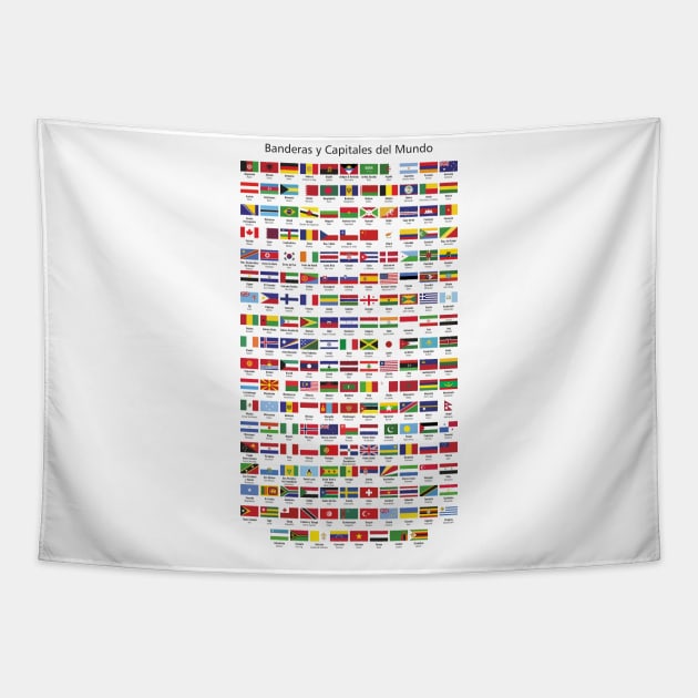 Flags of the world in Spanish Tapestry by YooY Studio