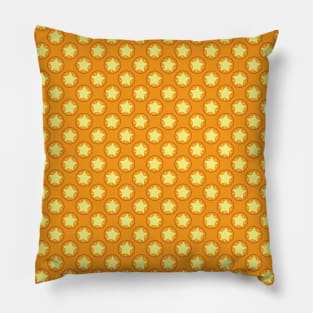 Orange and Yellow Stars Repeated Pattern 031#001 Pillow