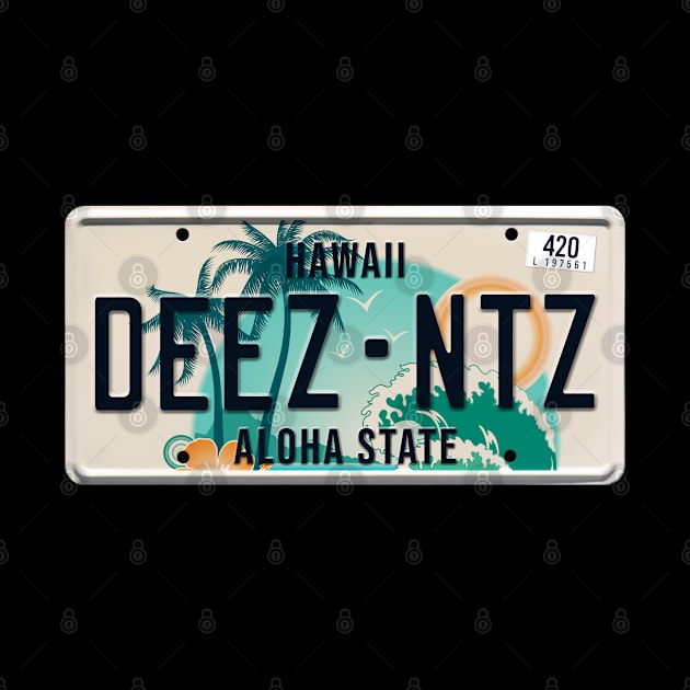 Deez nuts word on license plate by SerenityByAlex